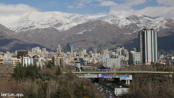 تهران از روی پل در یک روز پاک پاییزی
